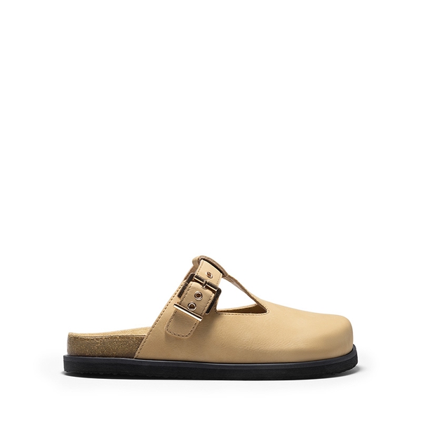 Women’s Buckle Slip-on Clogs - SAND - 3