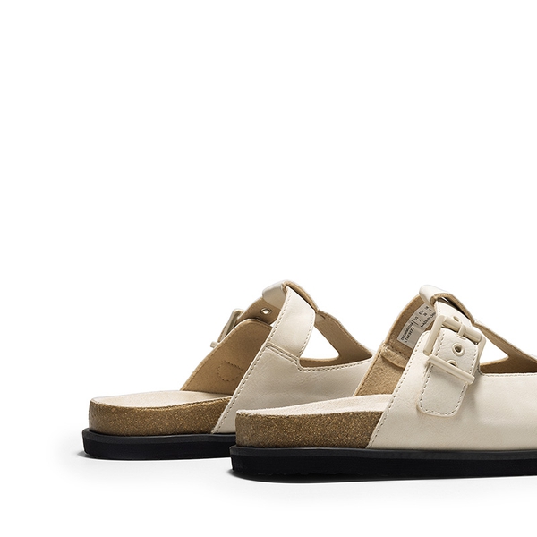 Women’s Buckle Slip-on Clogs - WHITE - 4