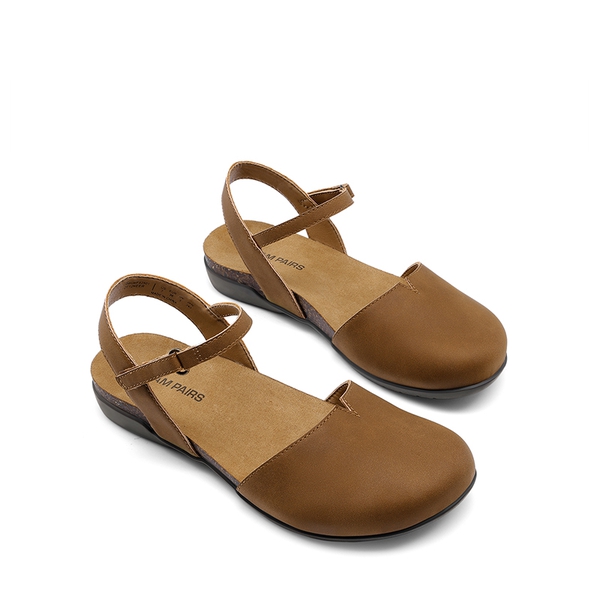 Closed Toe Arch Support Sandals - BROWN - 5