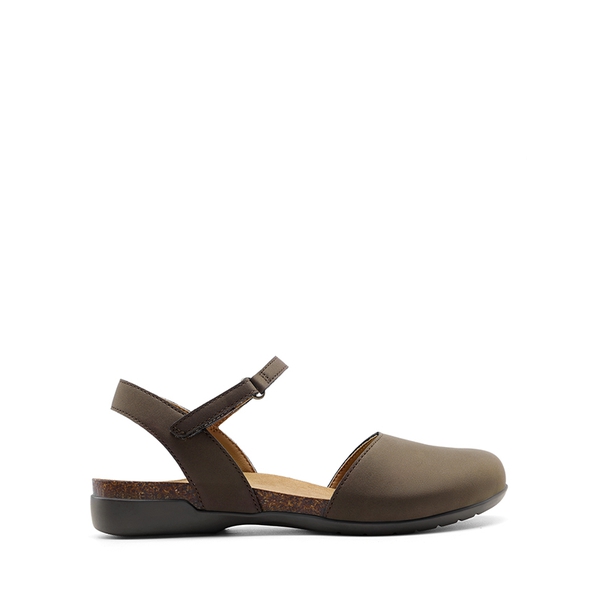 Closed Toe Arch Support Sandals - DARK BROWN - 3