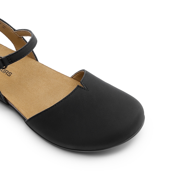 Closed Toe Arch Support Sandals - BLACK - 7