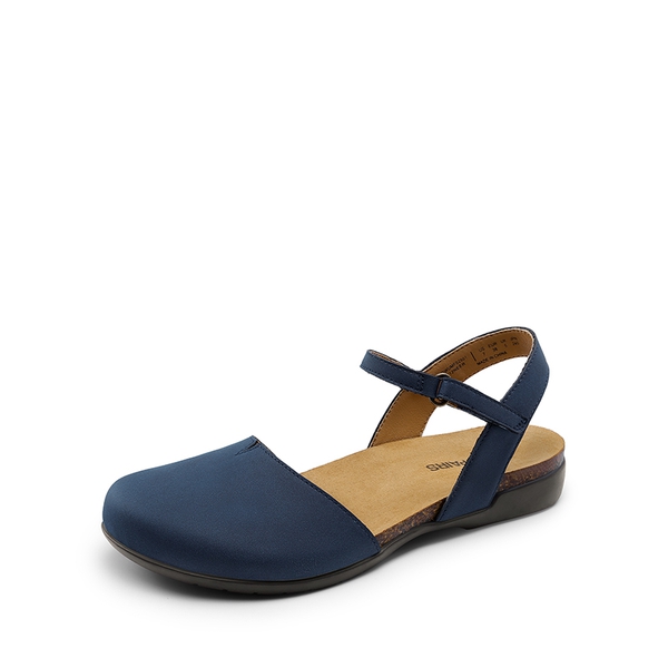Closed Toe Arch Support Sandals - NAVY -  0
