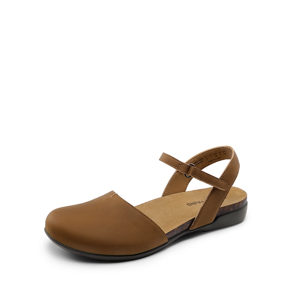 Closed Toe Arch Support Sandals - BROWN -  0