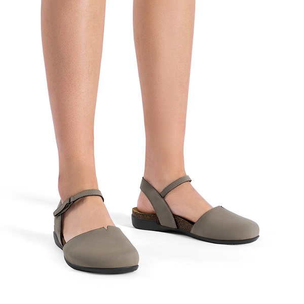 Closed Toe Arch Support Sandals - TAUPE - 1