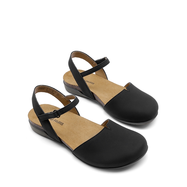 Closed Toe Arch Support Sandals - BLACK - 5