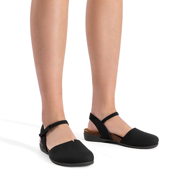 Closed Toe Arch Support Sandals - BLACK - 2