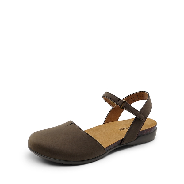 Closed Toe Arch Support Sandals - DARK BROWN -  0
