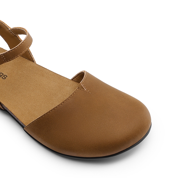 Closed Toe Arch Support Sandals - BROWN - 7
