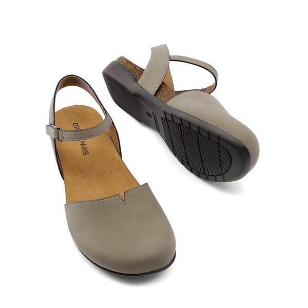 Closed Toe Arch Support Sandals - TAUPE - 6