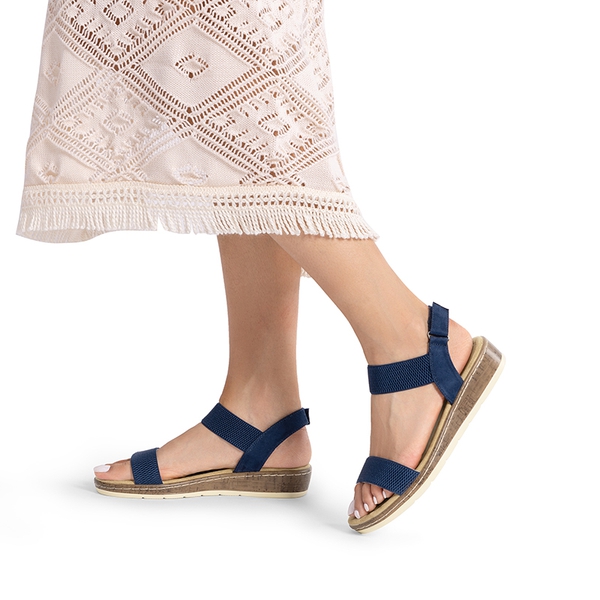 Comfortable Wedge Heels Sandals - NAVY - 7