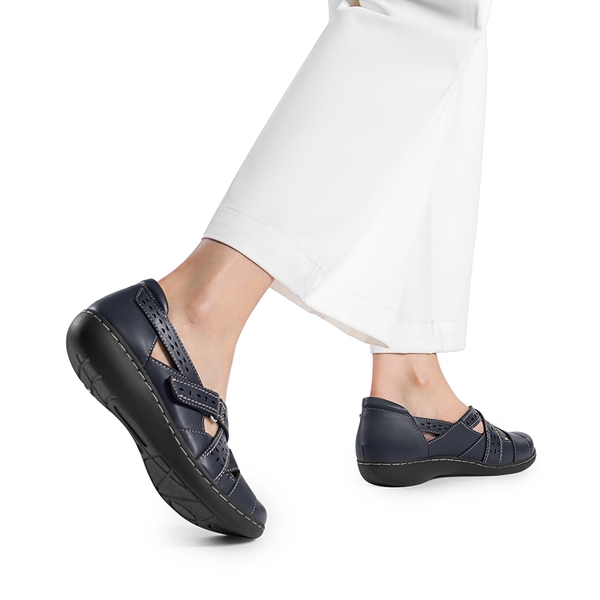 Comfortable Arch Support Casual Flats - NAVY - 7