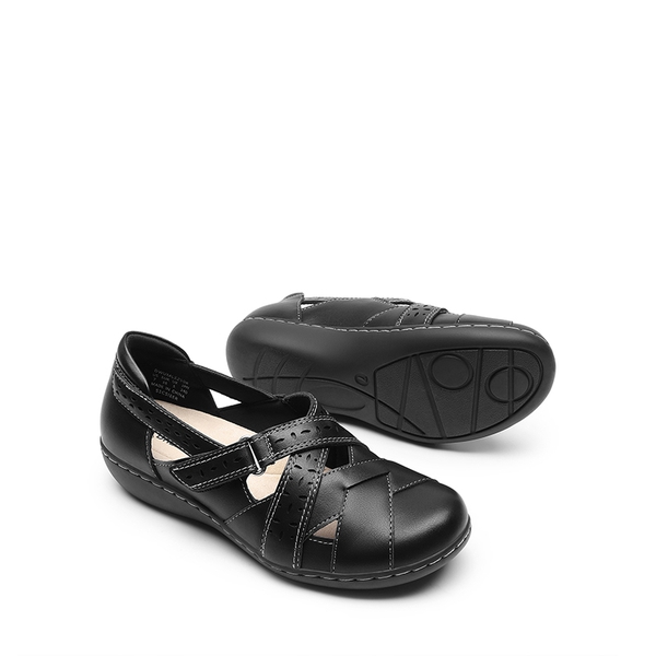 Comfortable Arch Support Casual Flats - BLACK - 4