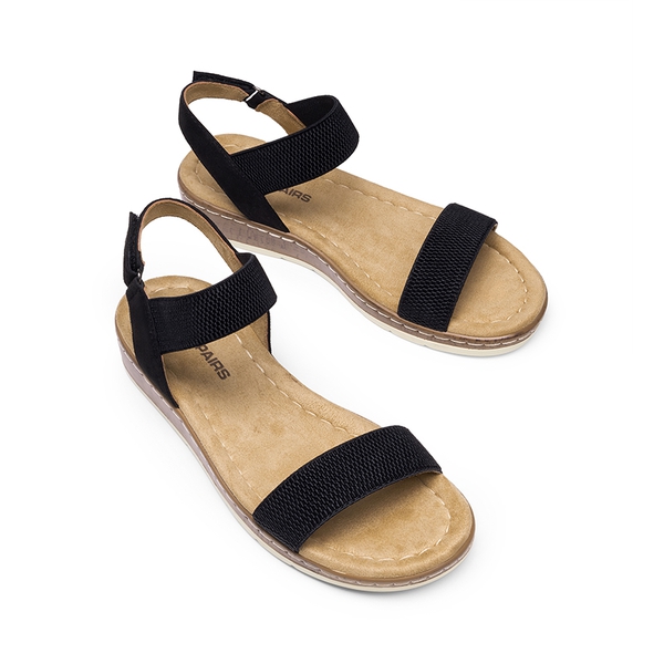 Comfortable Wedge Heels Sandals - BLACK - 3