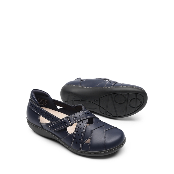 Comfortable Arch Support Casual Flats - NAVY - 4