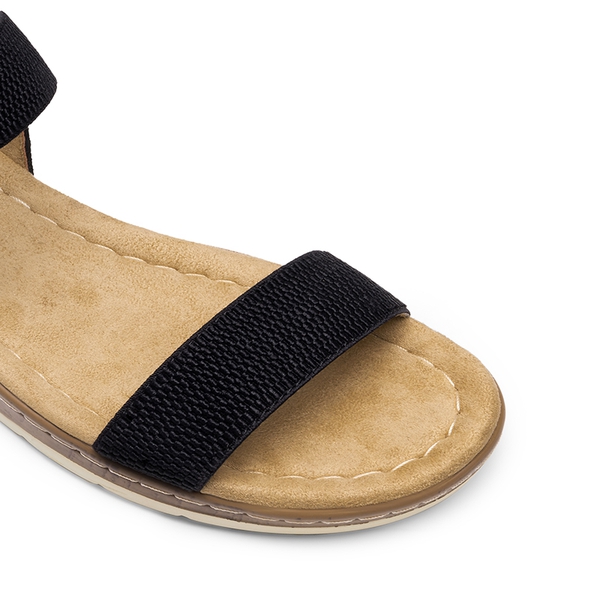 Comfortable Wedge Heels Sandals - BLACK - 5