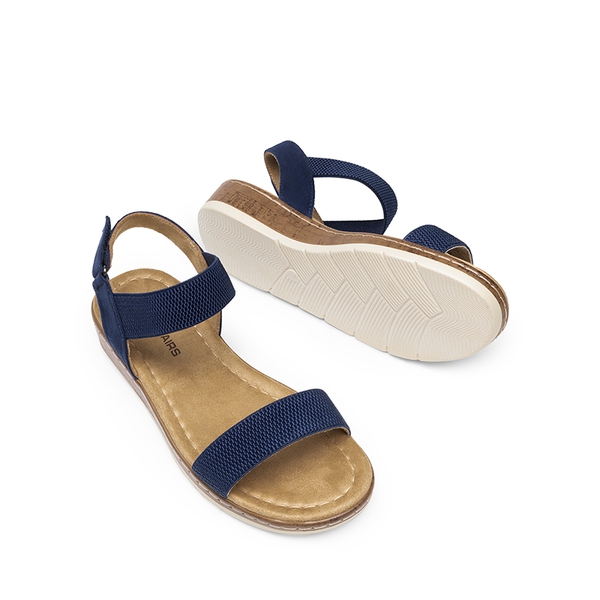 Comfortable Wedge Heels Sandals - NAVY - 4
