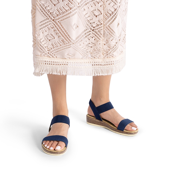 Comfortable Wedge Heels Sandals - NAVY - 6