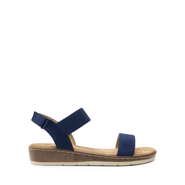 Comfortable Wedge Heels Sandals - NAVY - 1