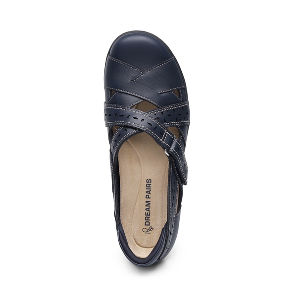 Comfortable Arch Support Casual Flats - NAVY - 3