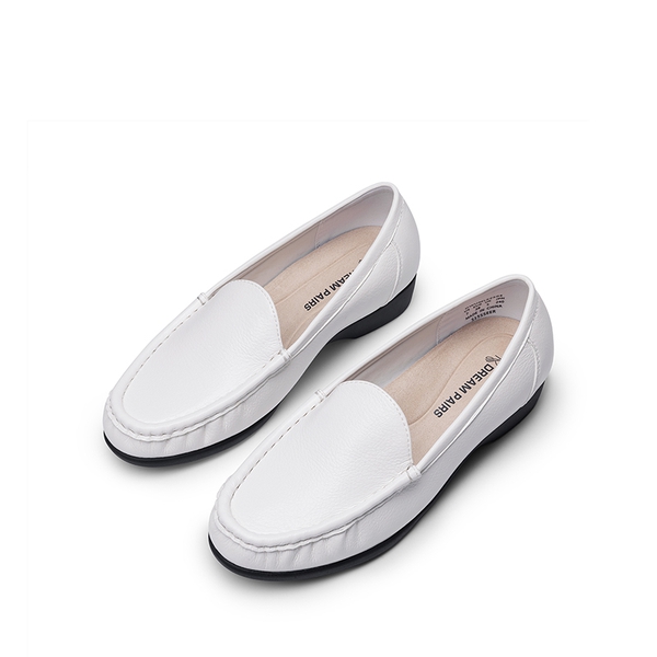Comfortable Foldable Slip on Loafers - WHITE - 2