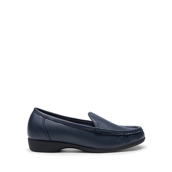 Comfortable Foldable Slip on Loafers - NAVY - 1