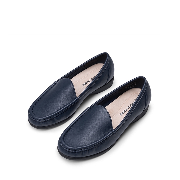 Comfortable Foldable Slip on Loafers - NAVY - 2