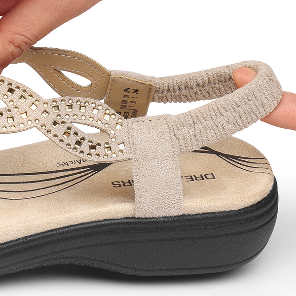 Summer Beach Flat Sandals - GOLD - 4