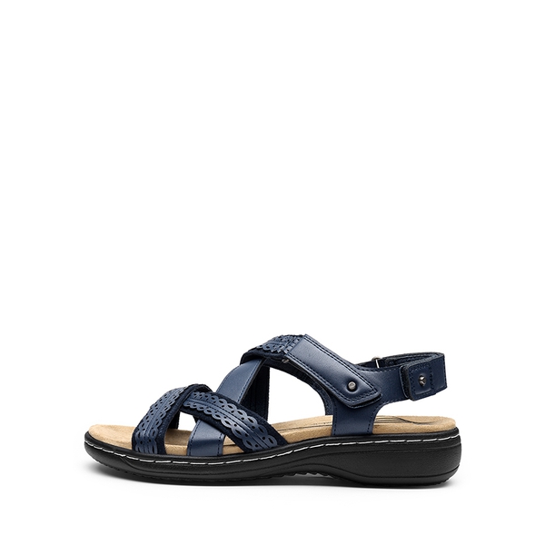 Comfortable Adjustable Strap Vegan Sandals - NAVY - 1