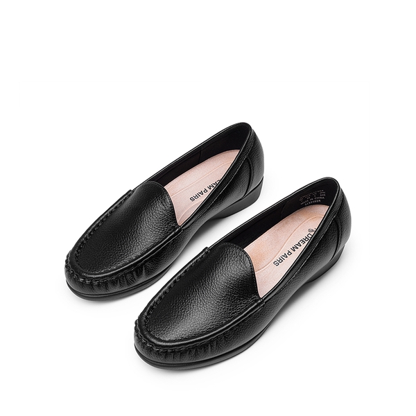 Comfortable Foldable Slip on Loafers - BLACK - 2