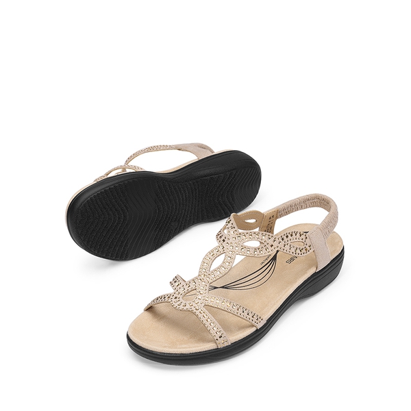 Summer Beach Flat Sandals - GOLD - 2