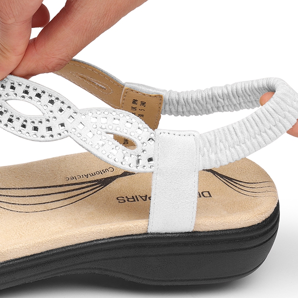 Summer Beach Flat Sandals - WHITE - 4
