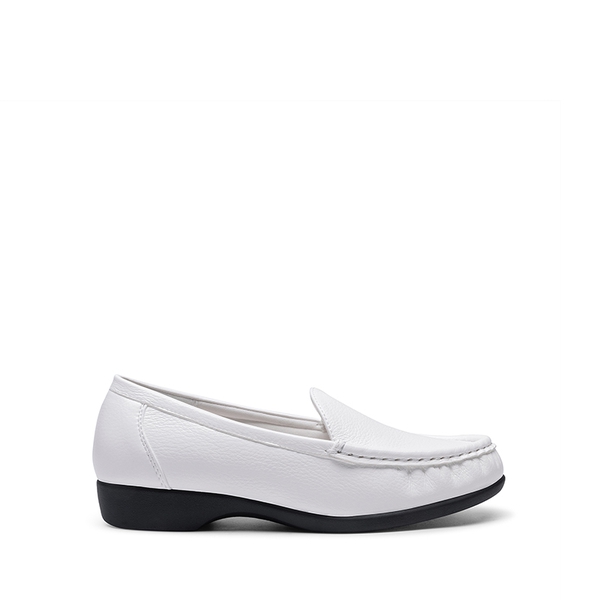 Comfortable Foldable Slip on Loafers - WHITE - 1