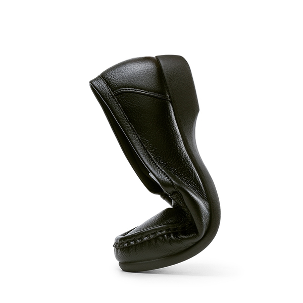 Comfortable Foldable Slip on Loafers - BLACK - 3