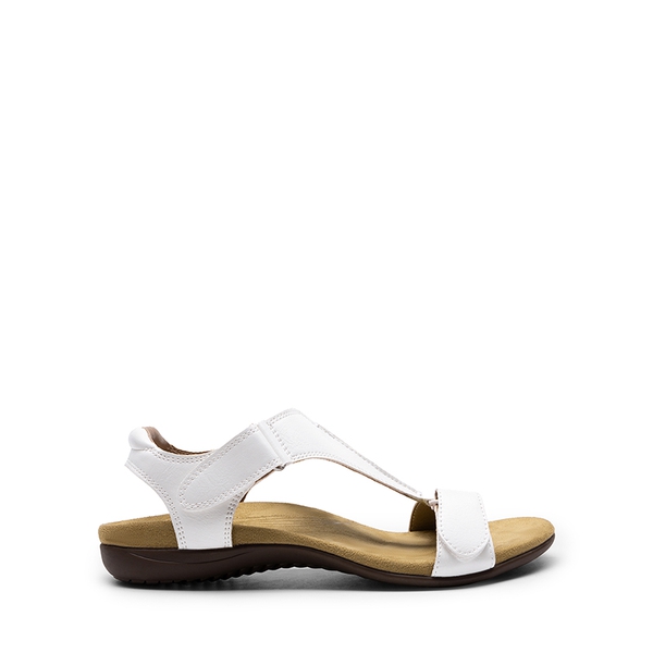 Adjustable Strap Arch Support Flat Sandals - WHITE - 1