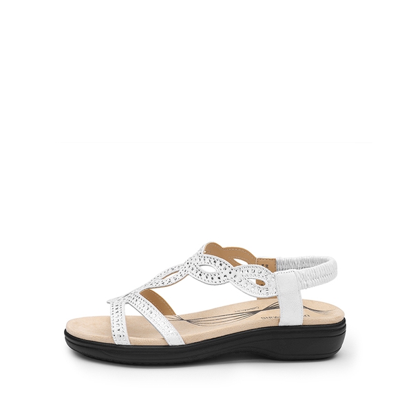 Summer Beach Flat Sandals - WHITE - 1
