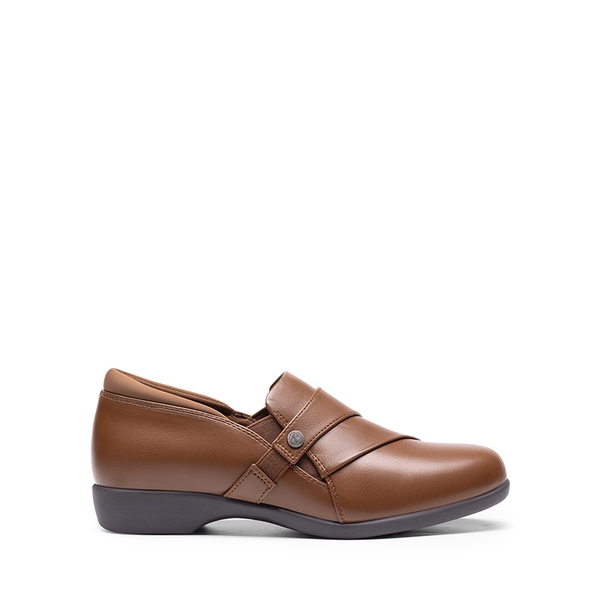 Ascenelle Ergonomic Slip-On Vegan Leather Flats - TAN - 3