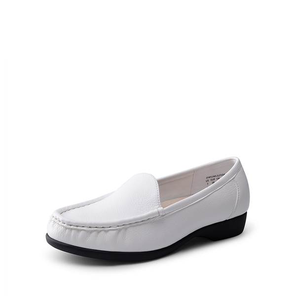 Comfortable Foldable Slip on Loafers - WHITE -  0