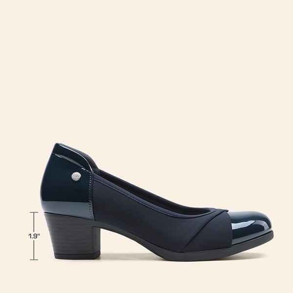 Ascenelle Comfortable Low-Heel Memory Foam Pumps - NAVY - 1