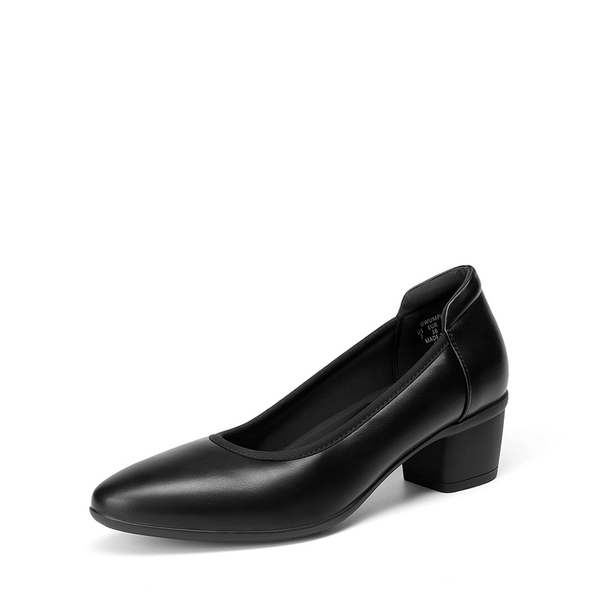 Ascenelle Women's Chunky Heel Dress Shoes - BLACK -  0