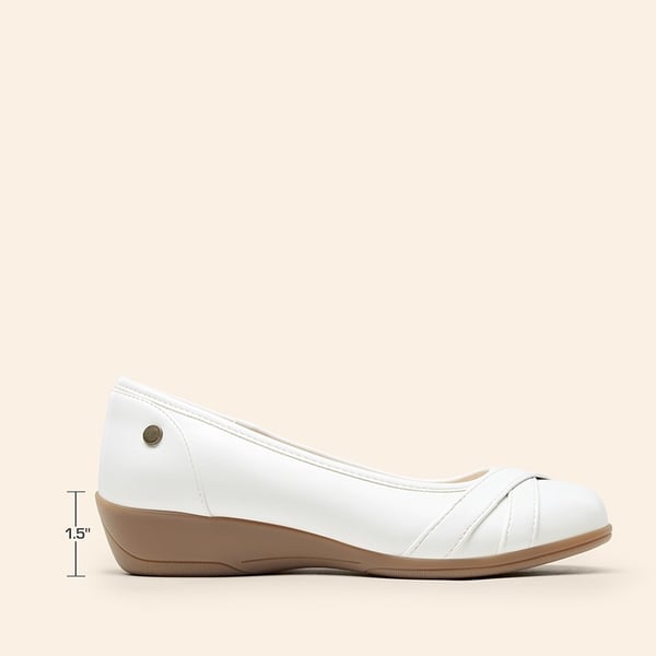 Comfortable Arch Support Fashion Flats - WHITE - 1