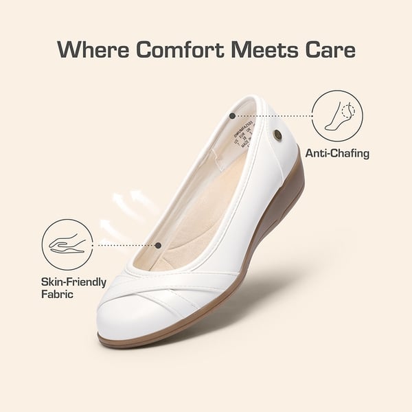 Comfortable Arch Support Fashion Flats - WHITE - 5
