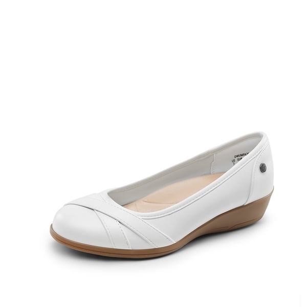 Comfortable Arch Support Fashion Flats - WHITE -  0