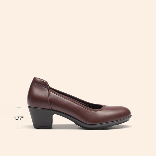 Non-Slip Block Work Pumps - BROWN - 2