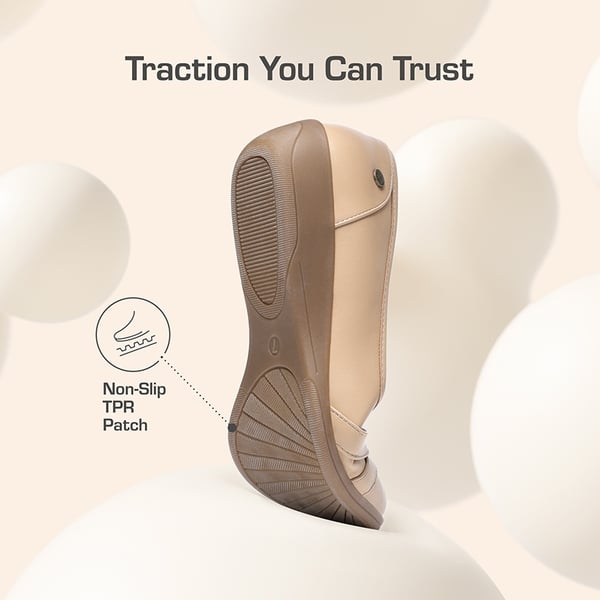 Comfortable Arch Support Fashion Flats - NUDE - 4