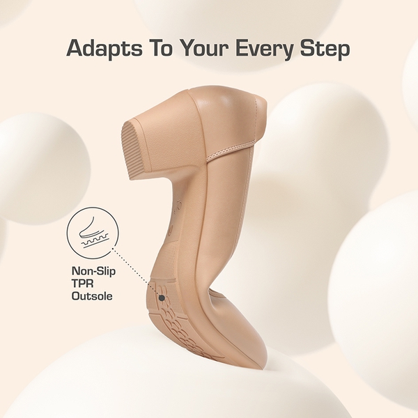 Non-Slip Block Work Pumps - NUDE - 4
