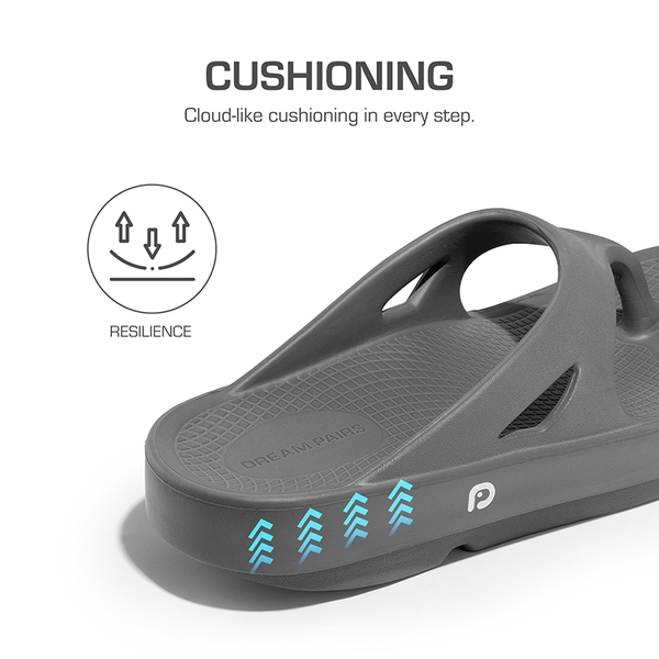Comfortable Arch Support Flip Flops - GREY - 4