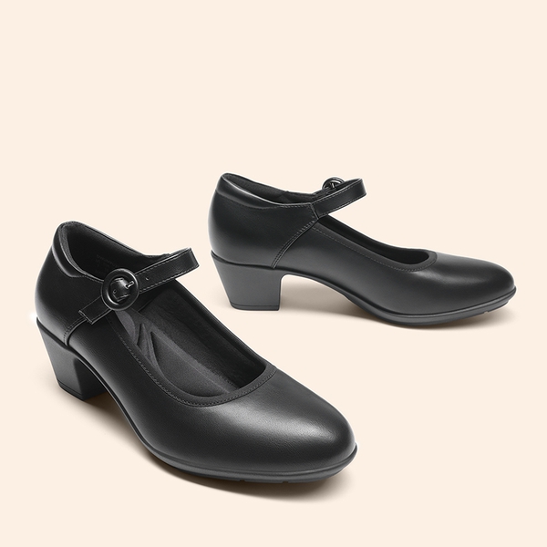 Ascenda Slip-Resistant Arch Support Mary Jane Pumps - BLACK - 2