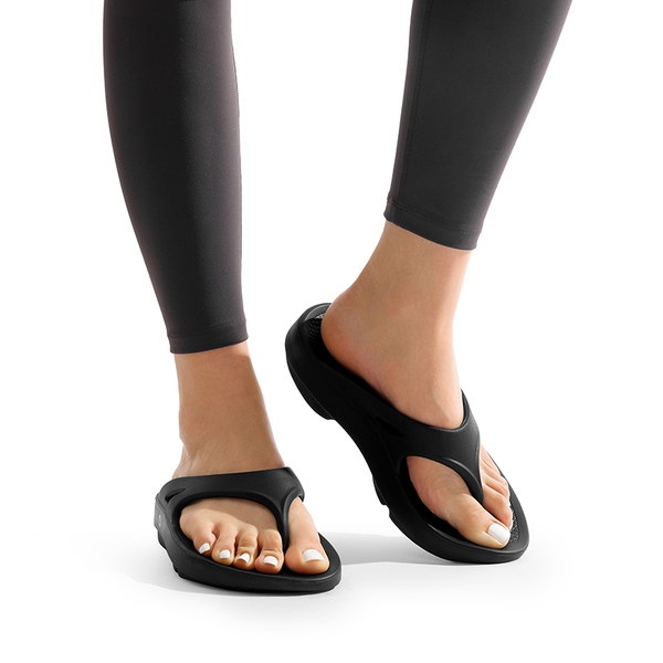 Comfortable Arch Support Flip Flops - BLACK - 7