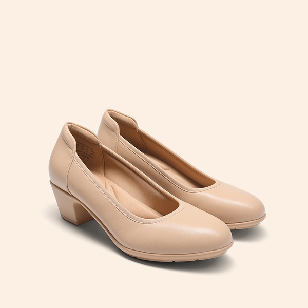 Non-Slip Block Work Pumps - NUDE - 1