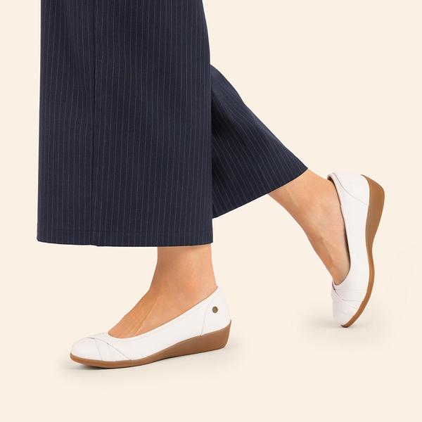 Comfortable Arch Support Fashion Flats - WHITE - 6